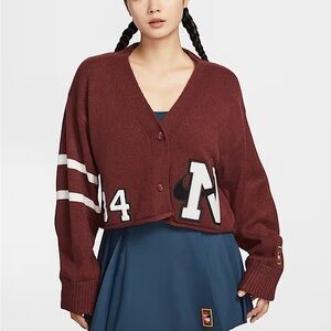 Nike Women's Dark Red Cardigan